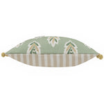 Woodland Green Cushions - Sessile Leaf Printed Cushion Cover Sage Sanderson