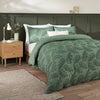 Floral Green Bedding - Seville Leaf Tufted Soft Touch Duvet Cover Set Green Duvet Day