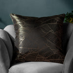 Wylder Seymour Embroidered Woven Jacquard Piped Cushion Cover in Black