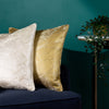 Wylder Seymour Embroidered Woven Jacquard Piped Cushion Cover in Gold