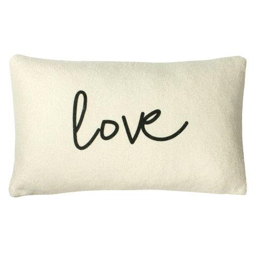 furn. Shearling Love Cushion Cover in Natural