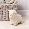 Paoletti Sheep Shearling Fleece Door Stop in White