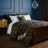 Floral Black Bedding - Shiraz Jacquard Chenille Bedspread Black Paoletti