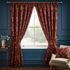 Paoletti Shiraz Traditional Jacquard Pencil Pleat Curtains in Burgundy