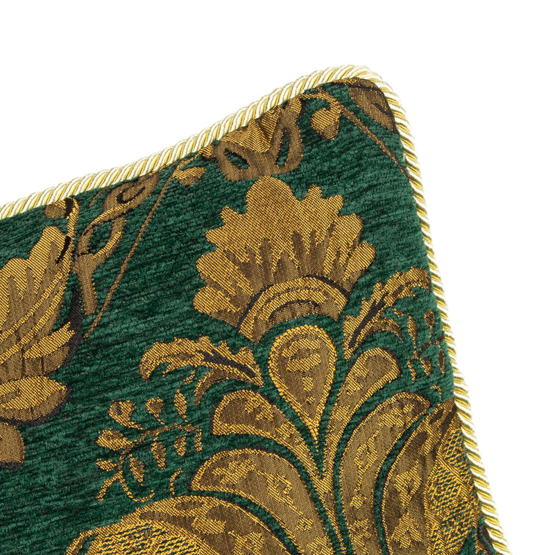 Paoletti Shiraz Traditional Jacquard Cushion Cover in Emerald