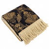 Floral Black Throws - Shiraz Traditional Jacquard Throw Black Paoletti