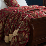 Paoletti Shiraz Traditional Jacquard Throw in Burgundy