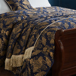 Shiraz Traditional Jacquard Throw Navy