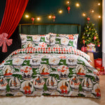 Abstract Green Bedding - Showtime Festive Duvet Cover Set Pine furn.