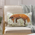 Animal Multi Cushions - Shugborough Leaping Fox Traditional Cushion Cover Multicolour Evans Lichfield