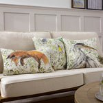 Animal Multi Cushions - Shugborough Heron Traditional Cushion Cover Multicolour Evans Lichfield