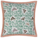 Wylder Silk Moth Cushion Cover in Pale Pink