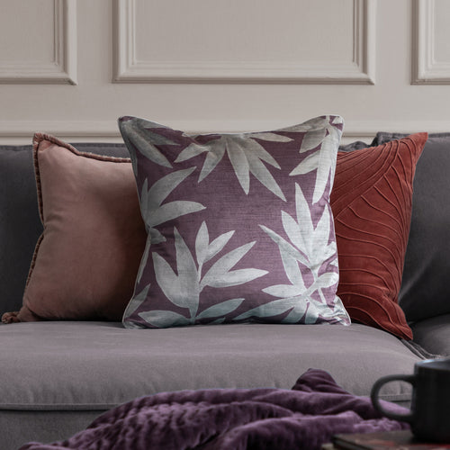 Floral Grey Cushions - Silverwood Velvet Cushion Cover Dusk Additions