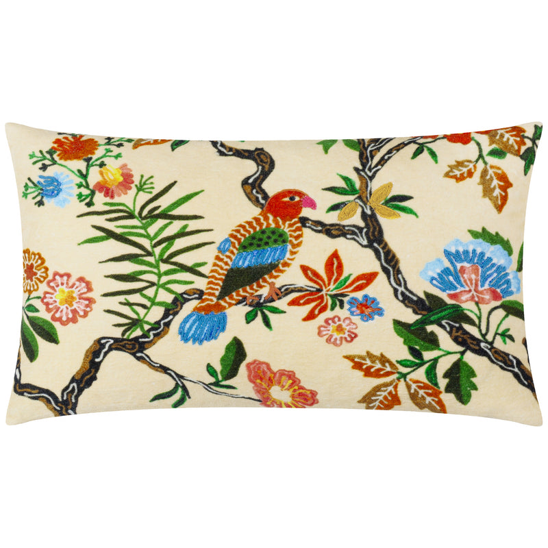 Sittacula Embroidered Cushion Multi