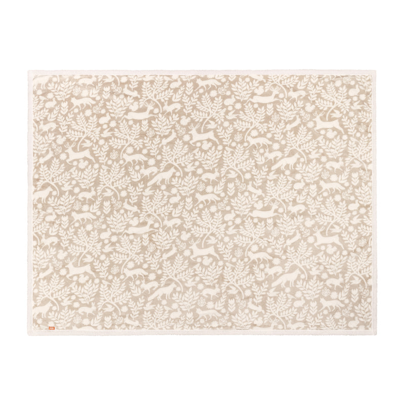 Woodland Cream Throws  - Skandi Woodland Sherpa Fleece Throw Sable Furn