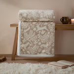Woodland Cream Throws  - Skandi Woodland Sherpa Fleece Throw Sable Furn