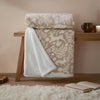 Woodland Cream Throws  - Skandi Woodland Sherpa Fleece Throw Sable Furn