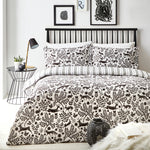 furn. Skandi Woodland Brushed Cotton 100% Cotton Duvet Cover Set in Coal