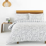 furn. Skandi Woodland Brushed Cotton 100% Cotton Duvet Cover Set in Grey