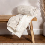 Yard Skye Sherpa Throw in Natural/Grey