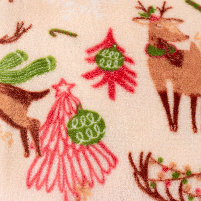  Multi Throws  - Sleigh Team Printed Fleece Throw Multi Duvet Day