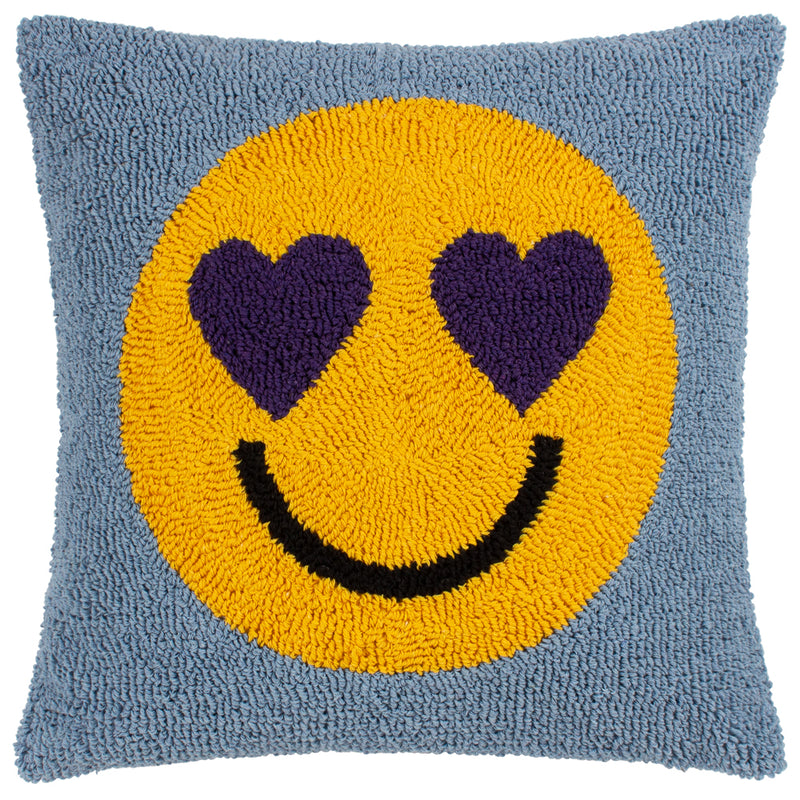 heya home Smile Knitted Cushion Cover in Purple Power