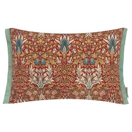 Floral Red Cushions - Snakeshead Printed Cushion Cover Berry/Natural Morris & Co