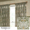 Floral Green Curtains - Snakeshead Jacquard Chenille Pencil Pleat Curtains Sunflower/Stone Morris & Co