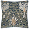 Floral Multi Cushions - Snakes Head Chenille Cushion Cover Indigo/Leaf Morris & Co