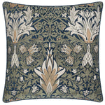 Floral Multi Cushions - Snakes Head Chenille Cushion Cover Indigo/Leaf Morris & Co