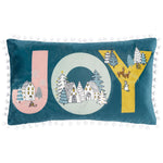 furn. Snowy Village Joy Cushion Cover in Cerulean