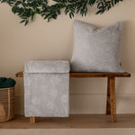  Grey Cushions  - Snowflakes Faux Fur Cushion Cover Grey Furn