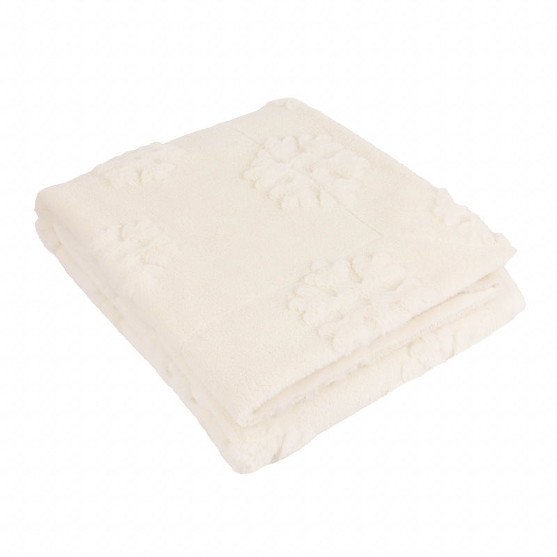  Throws  - Snowflakes Faux Fur Throw Snow White furn.