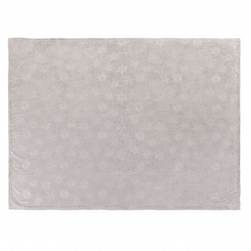  Grey Throws  - Snowflakes Soft Fleece Throw Grey furn.