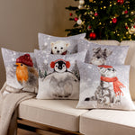 Evans Lichfield Snowy Polarbear Cushion Cover in Cream