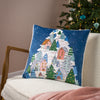 furn. Snowy Village Tree Cushion Cover in Midnight