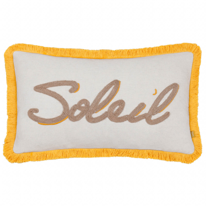  Yellow Cushions - Soleil Embroidered Cushion Cover Yellow furn.