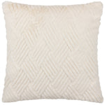 Paoletti Sonnet Cut Faux Fur Cushion Cover in Ecru