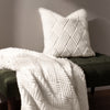 Paoletti Sonnet Cut Faux Fur Cushion Cover in Ecru