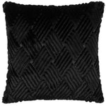 Paoletti Sonnet Cut Faux Fur Cushion Cover in Jet