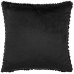 Paoletti Sonnet Cut Faux Fur Cushion Cover in Jet