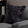 Paoletti Sonnet Cut Faux Fur Cushion Cover in Jet