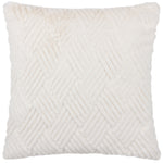 Paoletti Sonnet Cut Faux Fur Cushion Cover in White