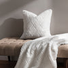 Paoletti Sonnet Cut Faux Fur Cushion Cover in White