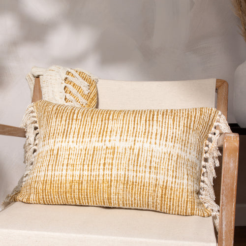 Yard Sono Ink Cushion Cover in Cumin