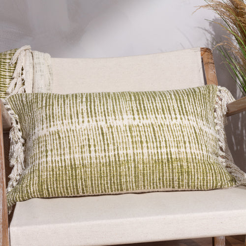 Yard Sono Ink Cushion Cover in Olive