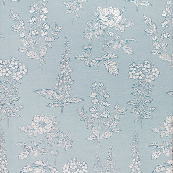  Blue Fabric - Sophia  Fabric (By The Metre) Blue Wylder