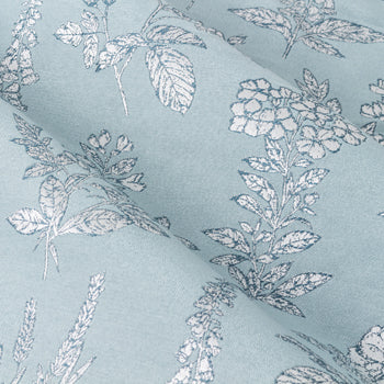  Blue Fabric - Sophia  Fabric (By The Metre) Blue Wylder