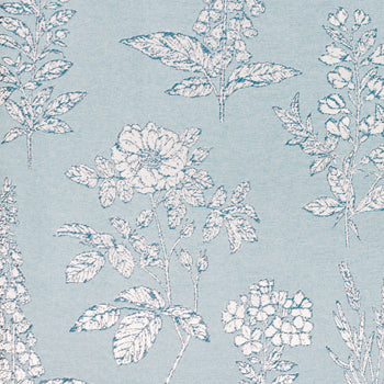  Blue Fabric - Sophia  Fabric (By The Metre) Blue Wylder