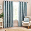 Wylder Sophia Room Darkening Eyelet Curtains in Blue